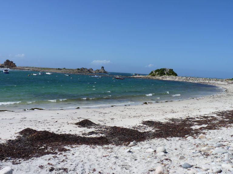sandy beach on St Agnes Isles of Scilly